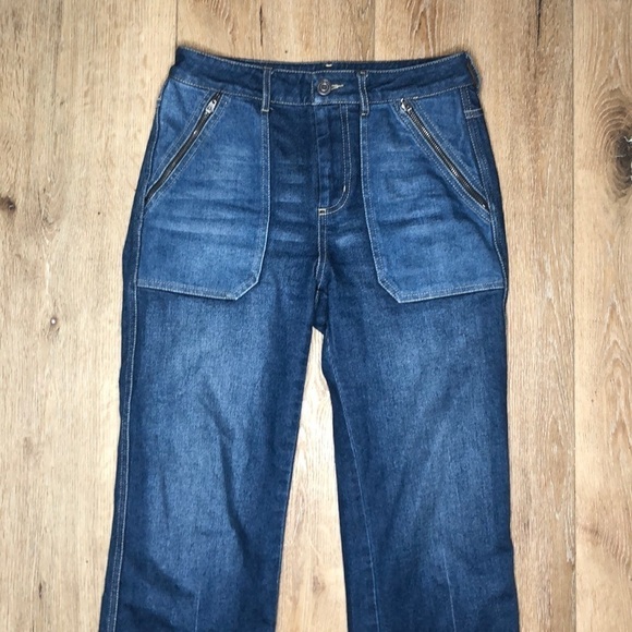 Rebecca Taylor Patchwork Cropped Jean Size 26 - Picture 5 of 10